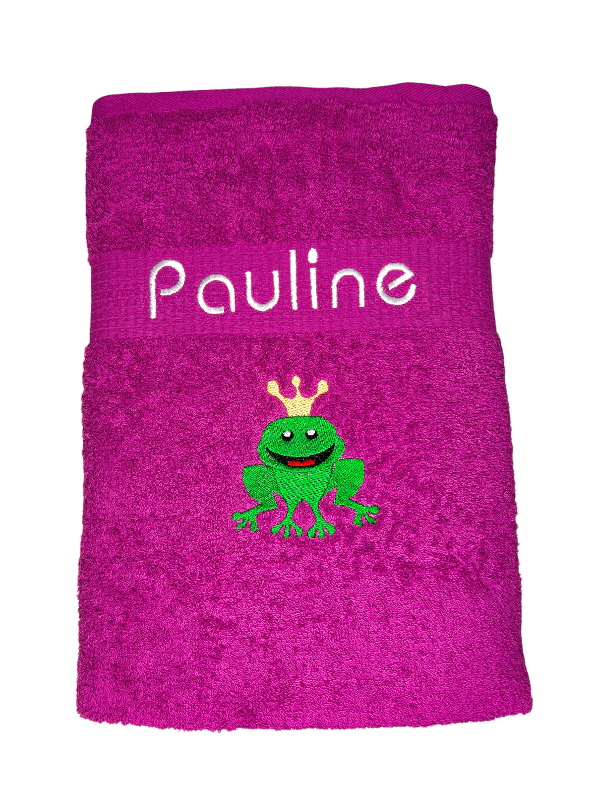 Handtuch mit Froschkönig und Name, Handtuch, Sauna, Wellness, Duschtuch