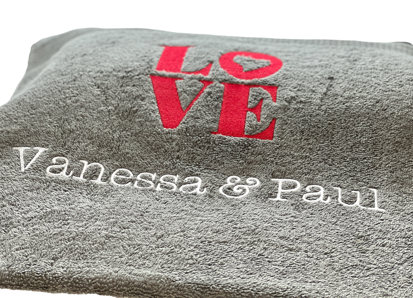 Handtuch mit Namen und LOVE, Sauna, Wellness, Duschtuch