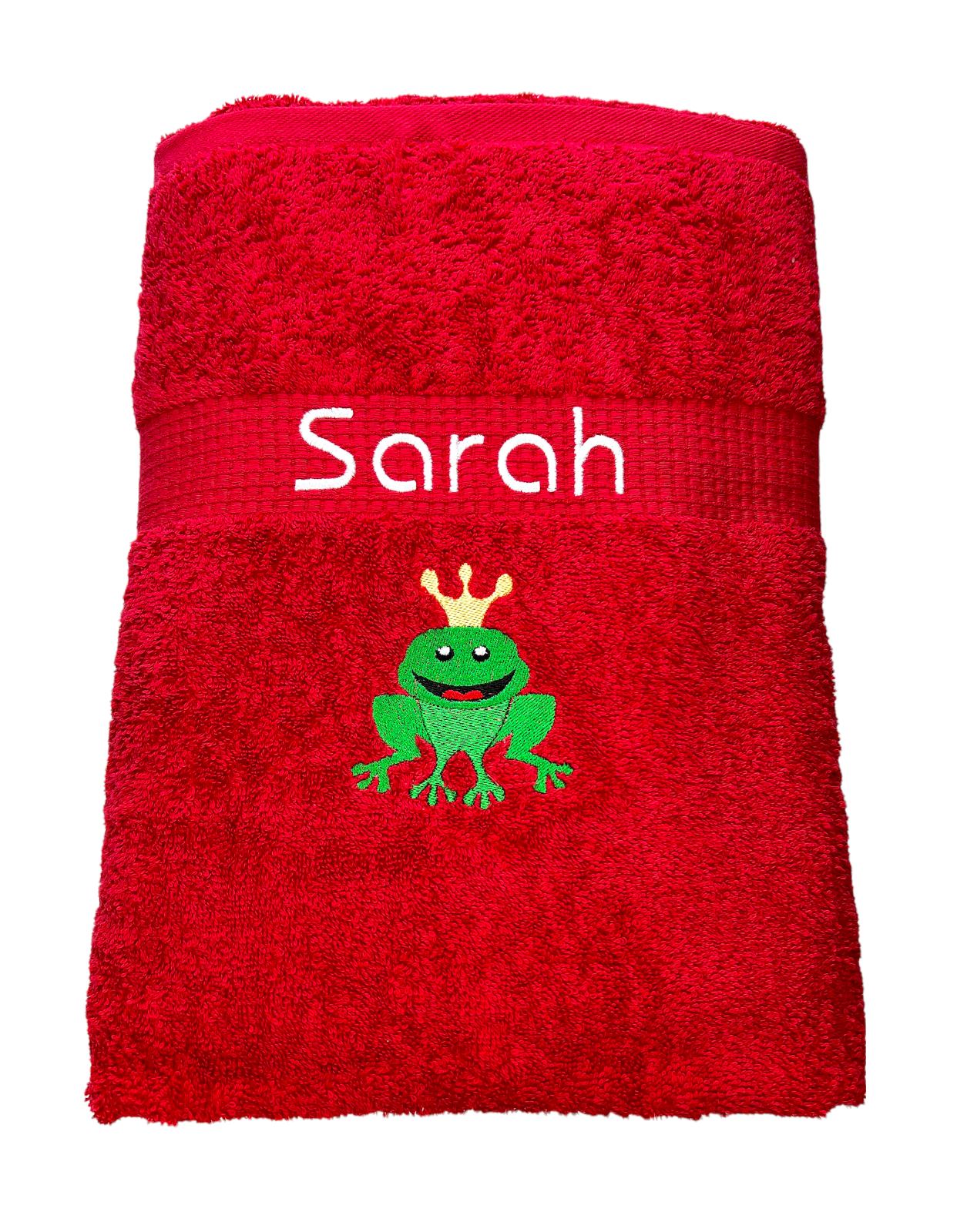 Handtuch mit Froschkönig und Name, Handtuch, Sauna, Wellness, Duschtuch