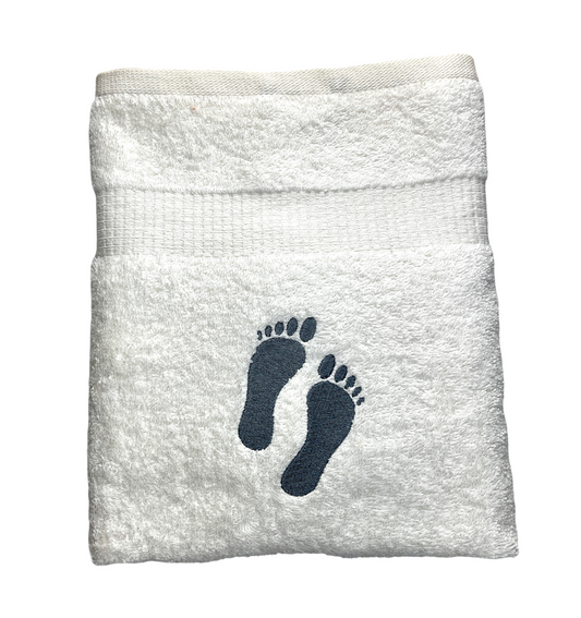 Fuß Handtuch, personalisierbar, bestickt 50x100 cm, schneller Versand, Wellness, Fußpflege