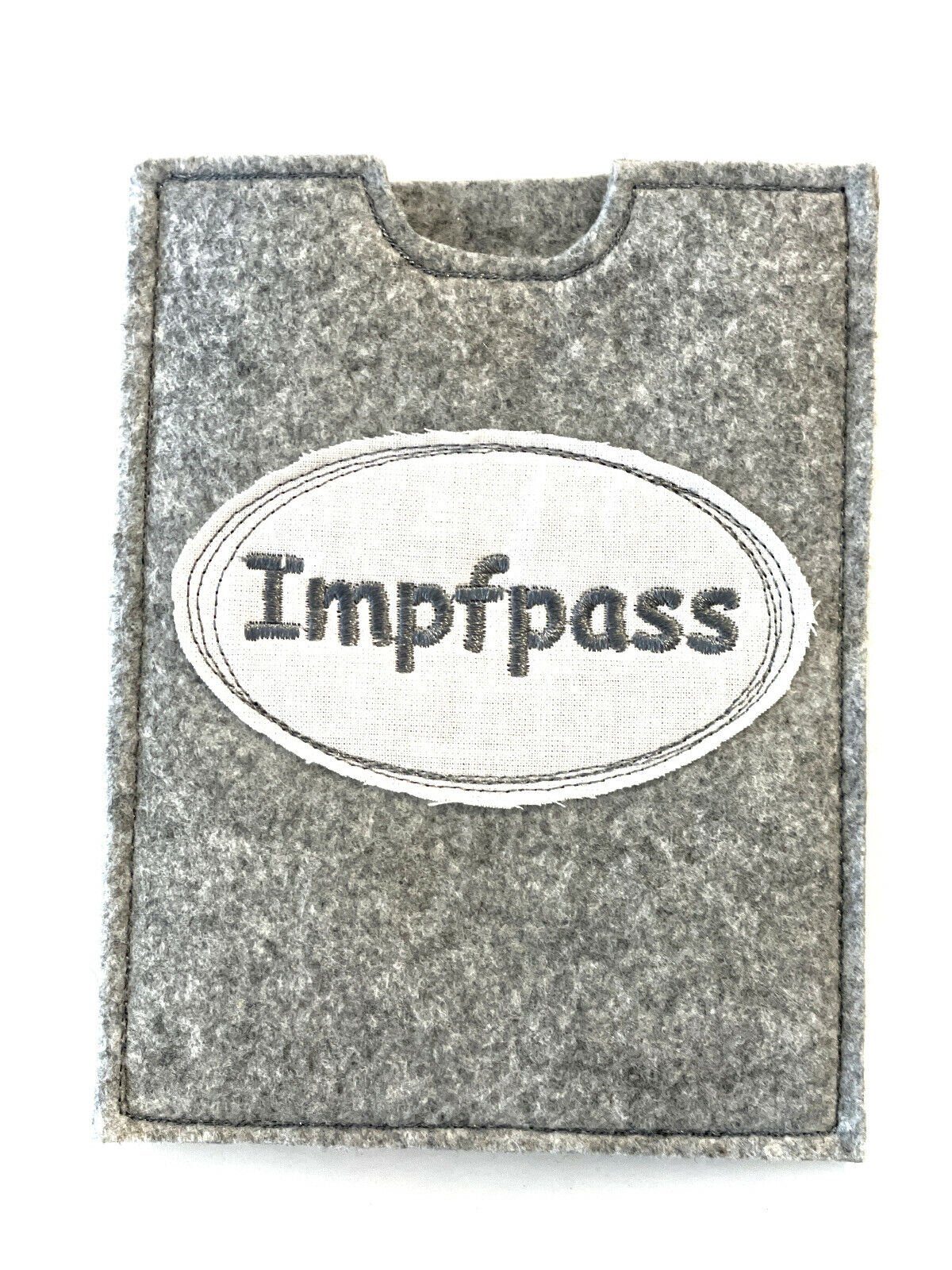Impfpasshülle bestickt, personalisierbar mit dem Namen, Impfpass, Hülle