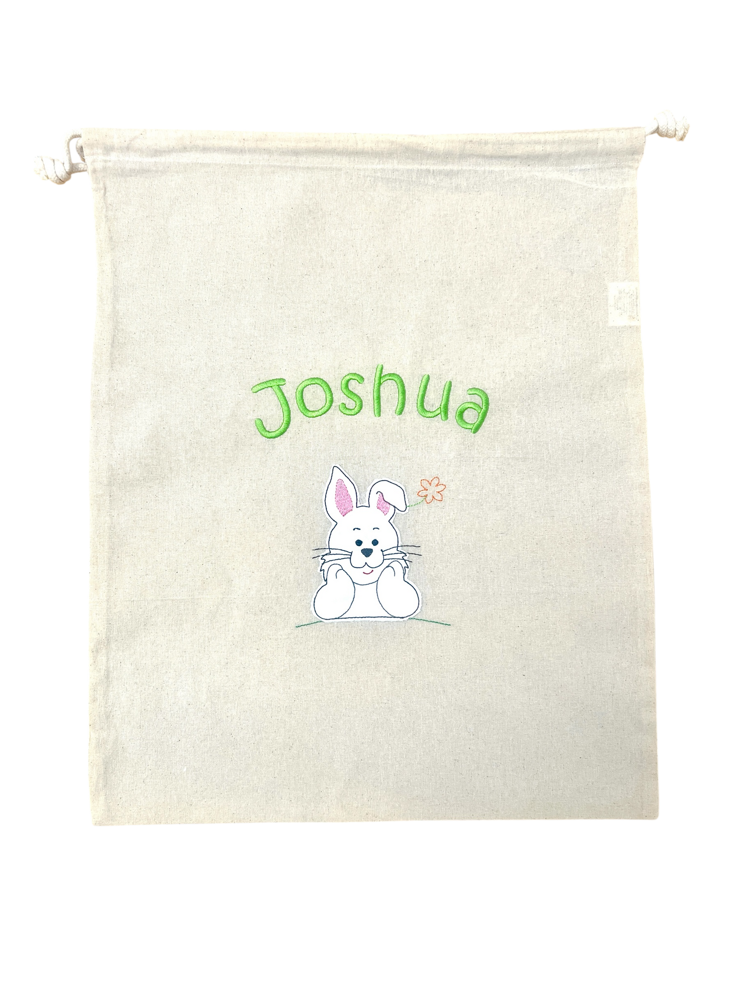 Osterbeutel mit Name, 100% Baumwolle, Osternest, Geschenkverpackung