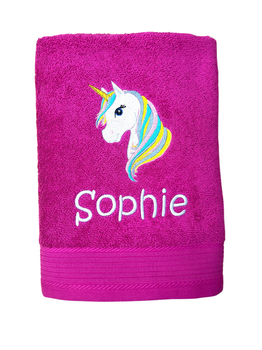 Einhorn Handtuch mit Name, Handtuch, Sauna, Wellness, Duschtuch, Geschenk