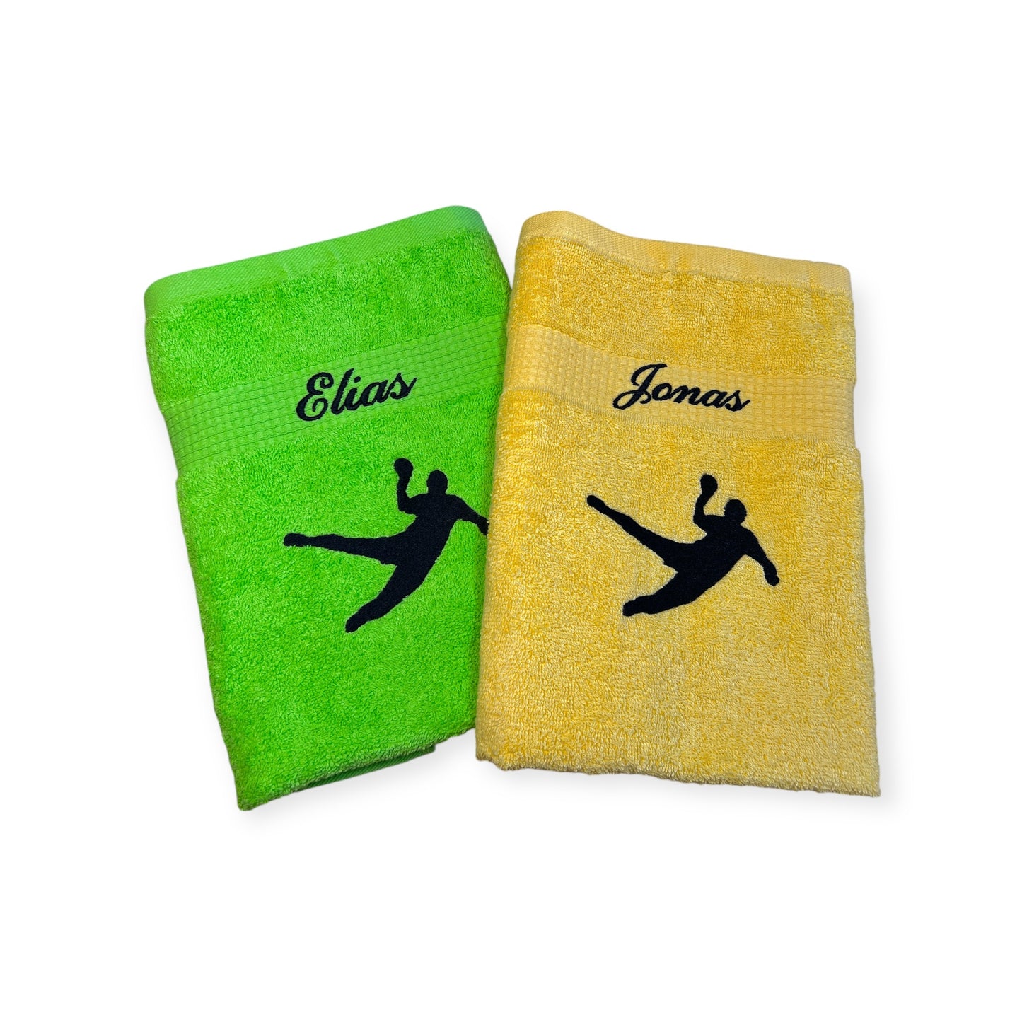 Handballer Handtuch mit Name, Duschtuch, Gästehandtuch, Saunahandtuch, schöne Farben