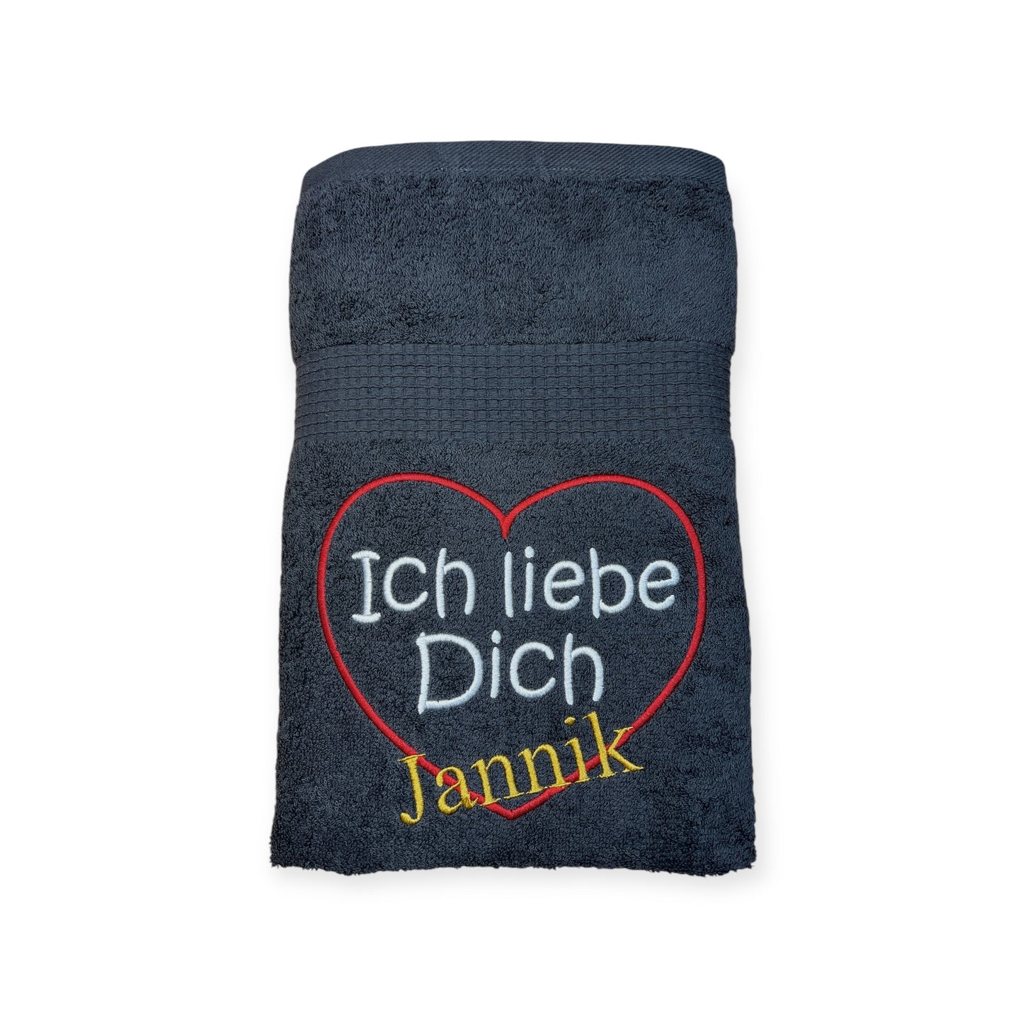 Ich liebe Dich Handtuch mit Name, Handtuch, Wellness, Duschtuch, Valentin, Liebe