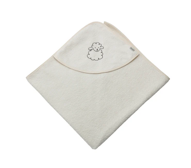Kapuzenhandtuch Schaf Flocke von Sterntaler 100x100 cm, personalisierbar mit Name