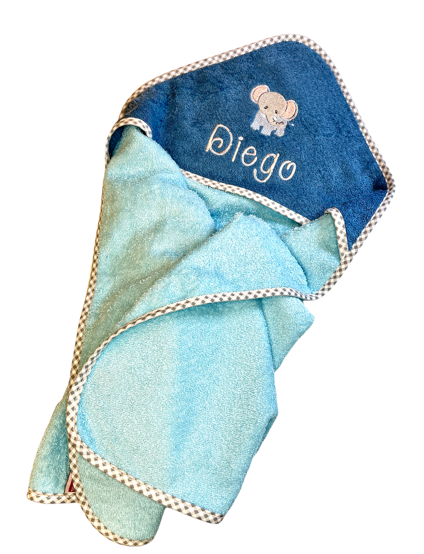 Affen Kapuzenhandtuch mit Name, schönes Geschenk für's Baby oder Kleinkind