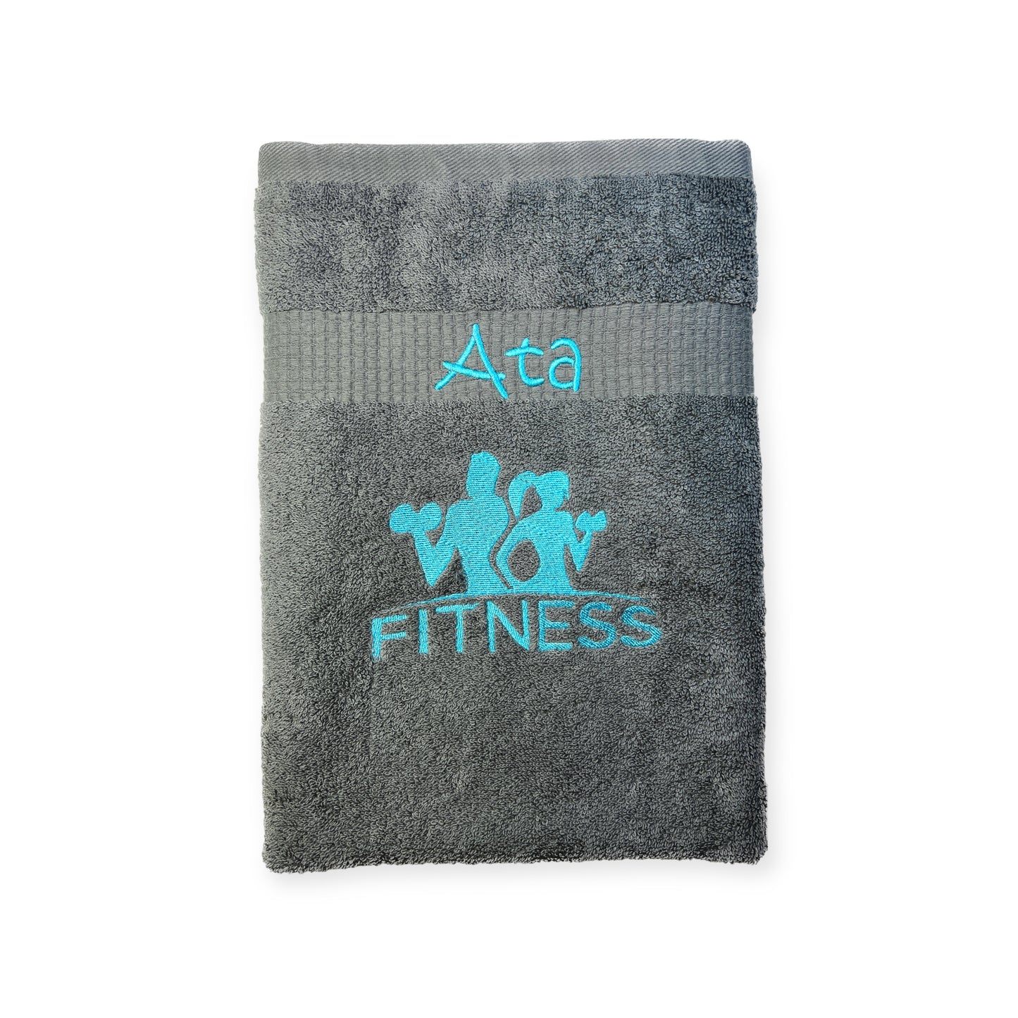 Fitness Handtuch mit Name, 15 verschiedene Farben, Duschen, Sauna, Sport