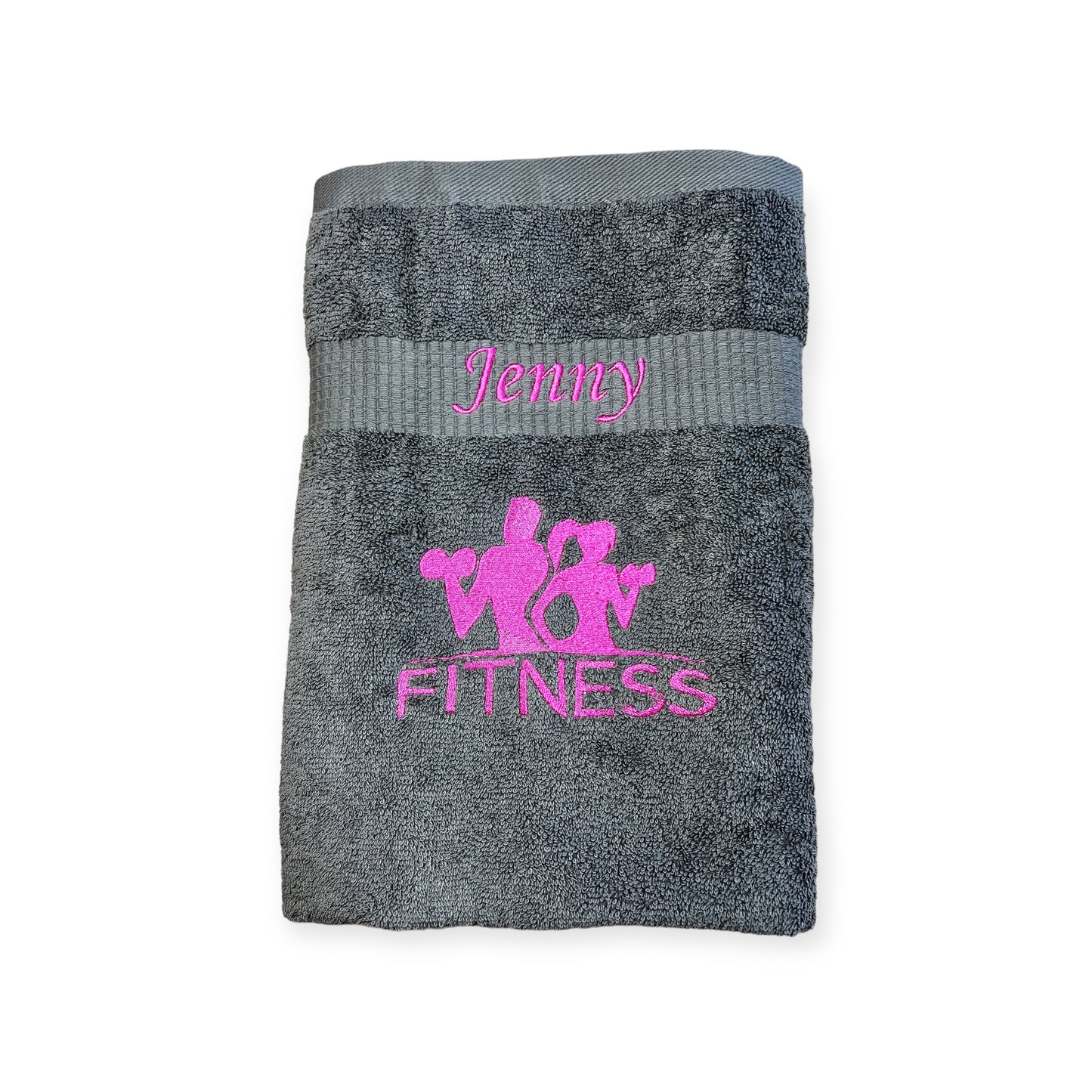 Fitness Handtuch mit Name, 15 verschiedene Farben, Duschen, Sauna, Sport