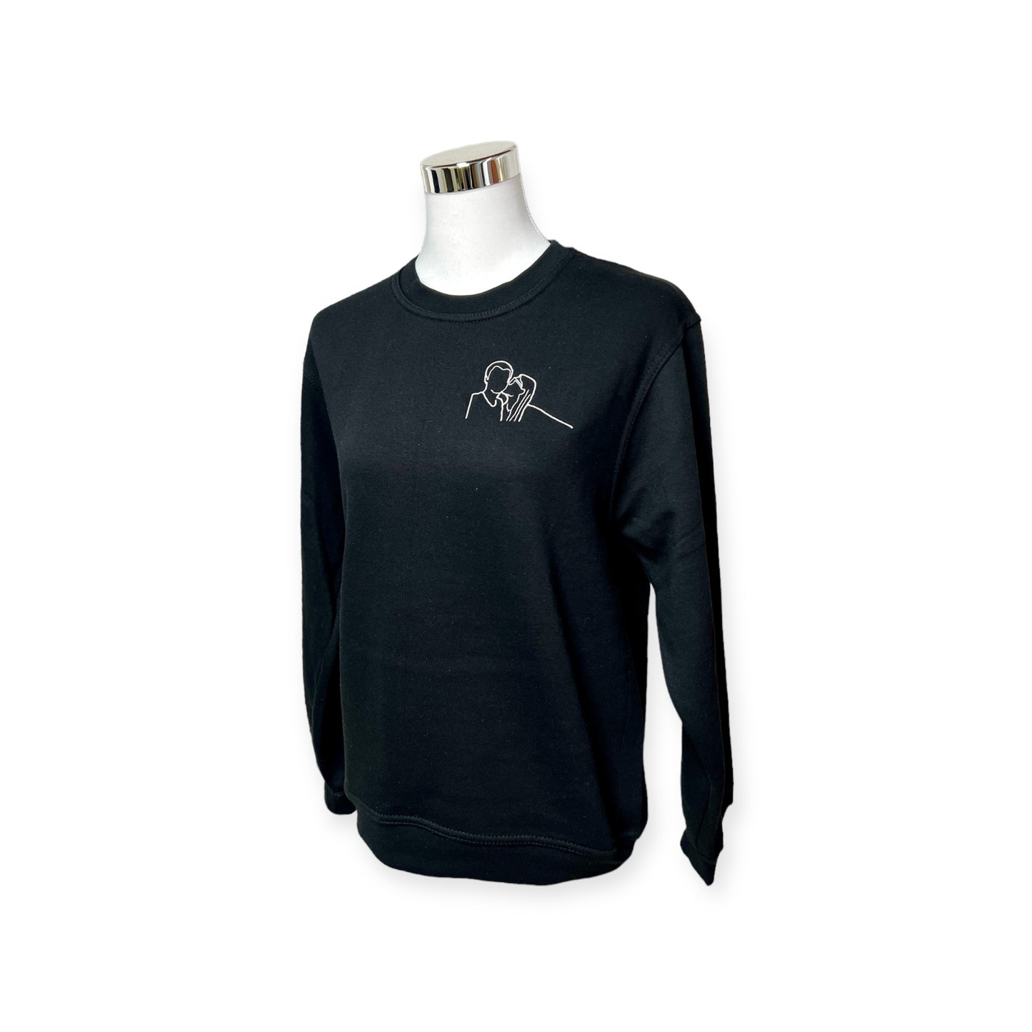 Pullover mit persönlichem Bild bestickt, Silhouette von Ihrem Bild
