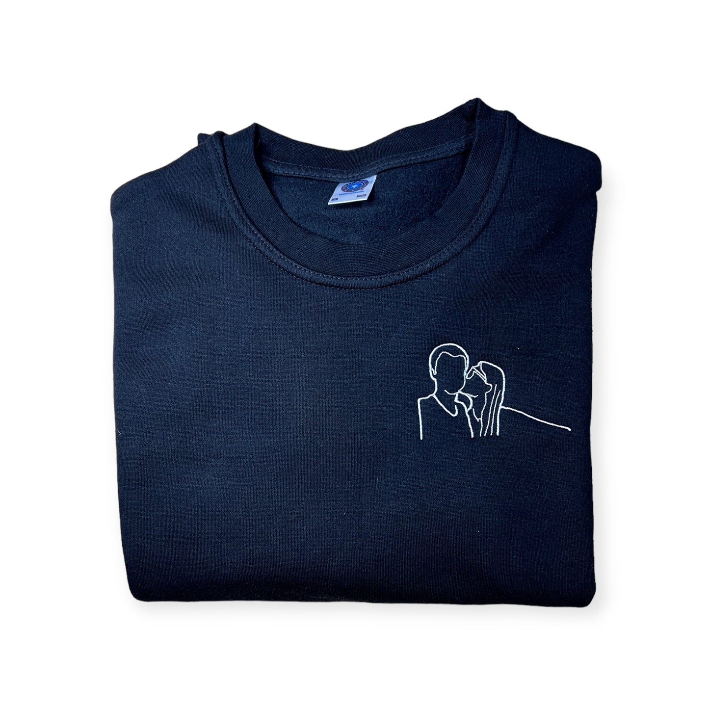 Pullover mit persönlichem Bild bestickt, Silhouette von Ihrem Bild