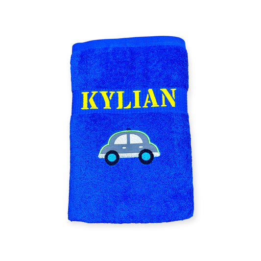 Auto Handtuch mit Name Handtücher Sauna Wellness Duschtuch Kinder Strand baden