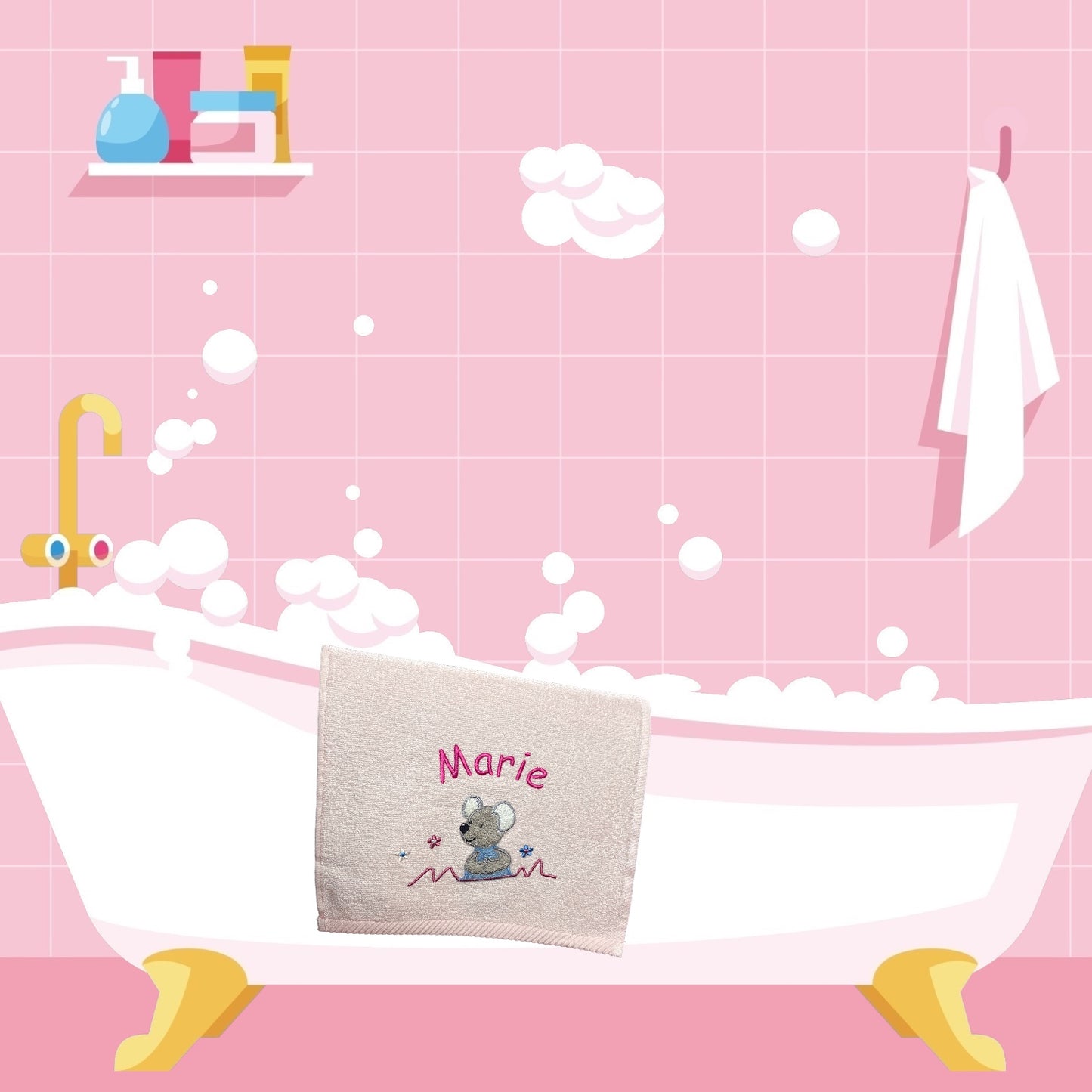 Kinderhandtuch und/ oder Waschlappen Sterntaler mit Namen personalisierbar