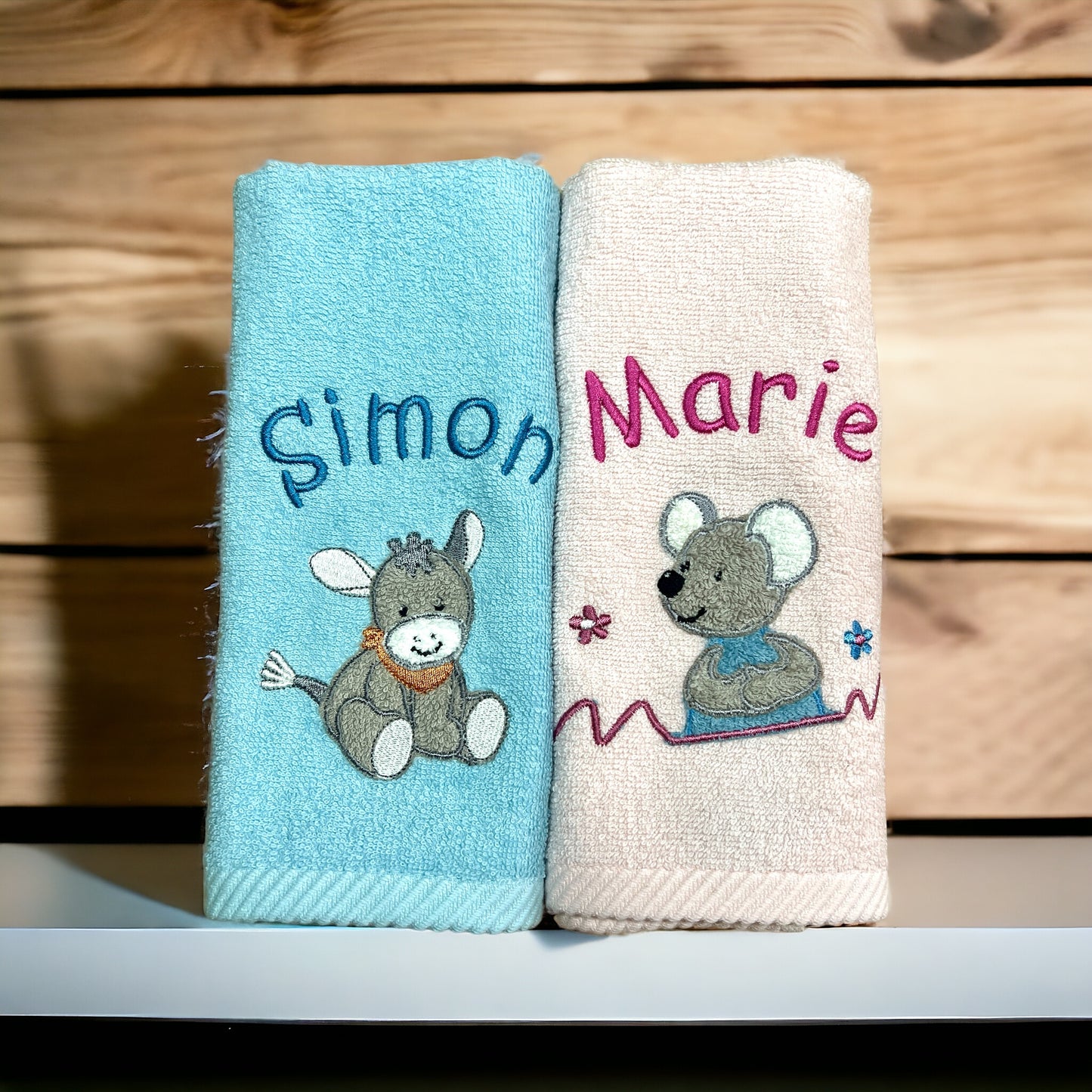 Kinderhandtuch und/ oder Waschlappen Sterntaler mit Namen personalisierbar