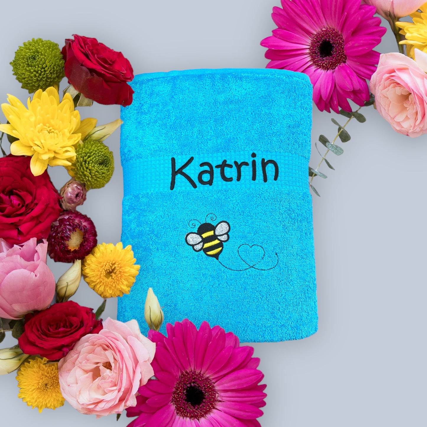 Bienen Handtuch mit Name Geschenk Kinder