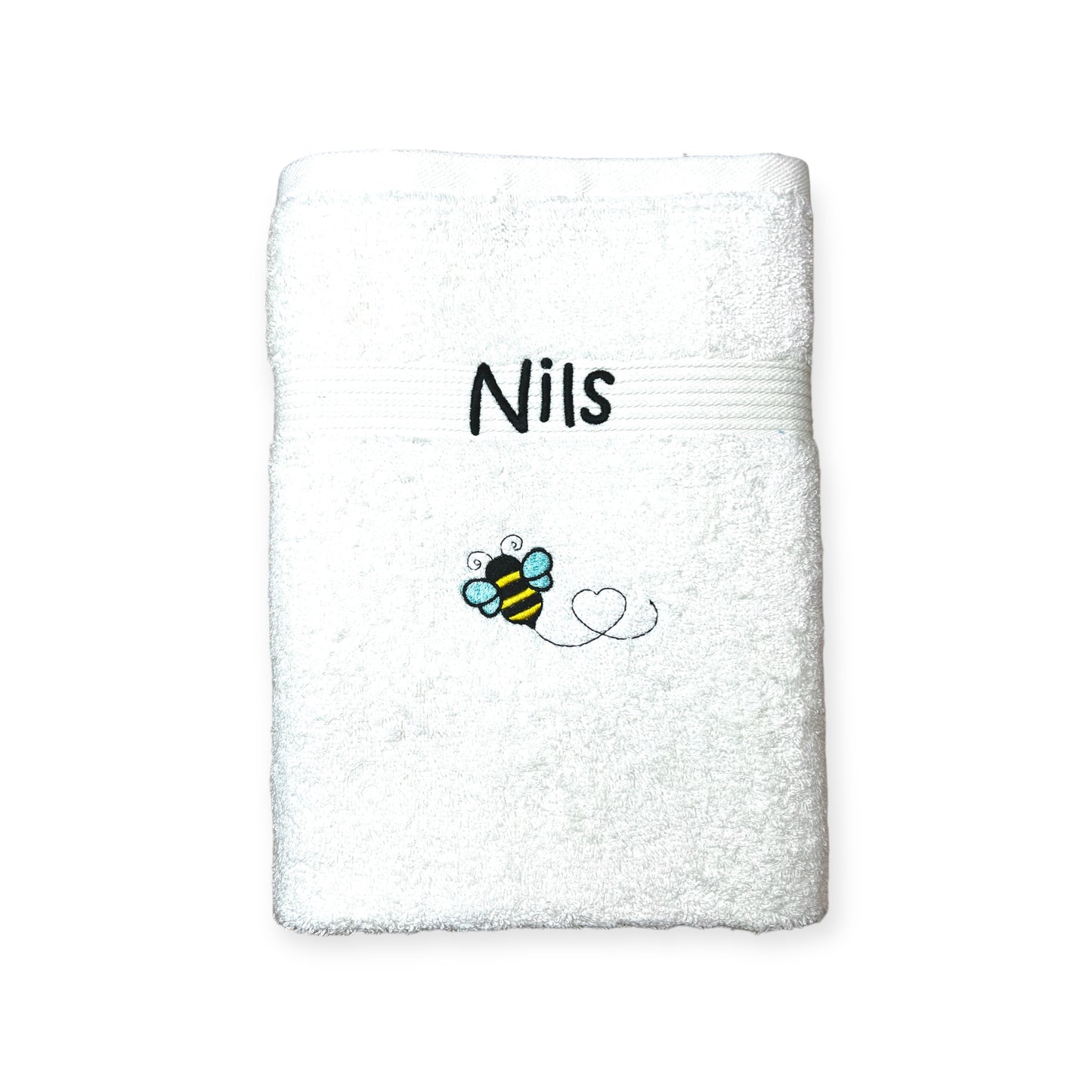 Bienen Handtuch mit Name Geschenk Kinder