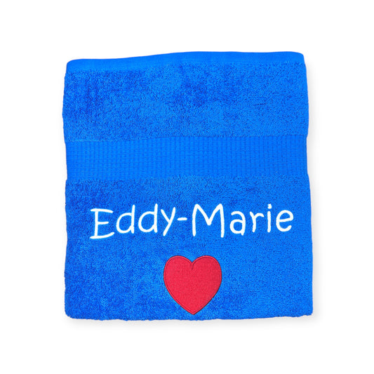 Herz Handtuch mit Name, Handtuch, Sauna, Wellness, Duschtuch, Valentin, Liebe