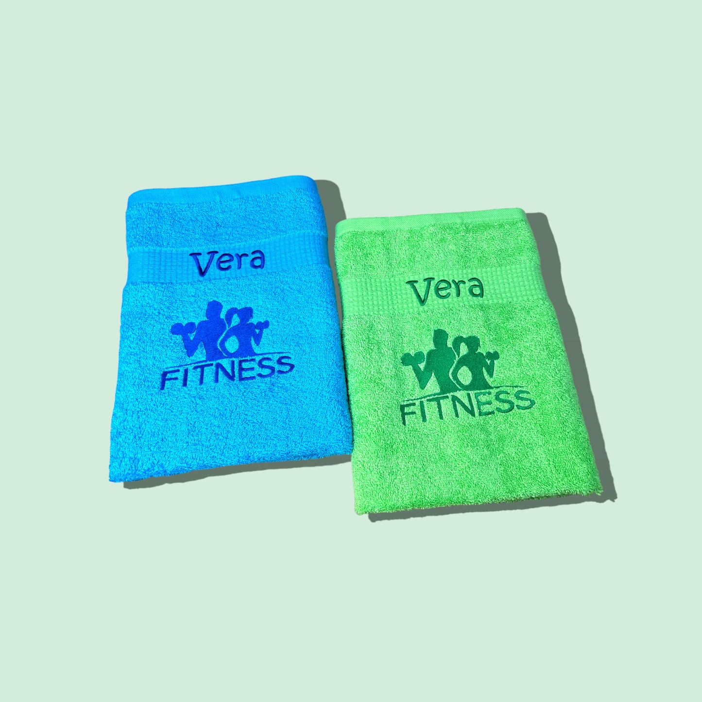 Fitness Handtuch mit Name, 15 verschiedene Farben, Duschen, Sauna, Sport