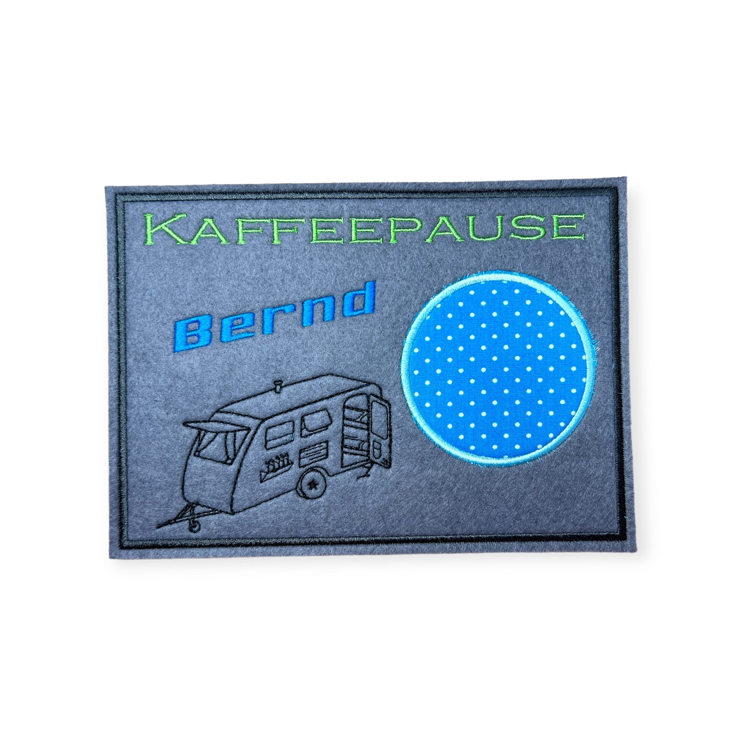 Tassenuntersetzer "Wohnwagen" für Kaffee kleines Geschenk zur Kaffeeeinladung Mug rug