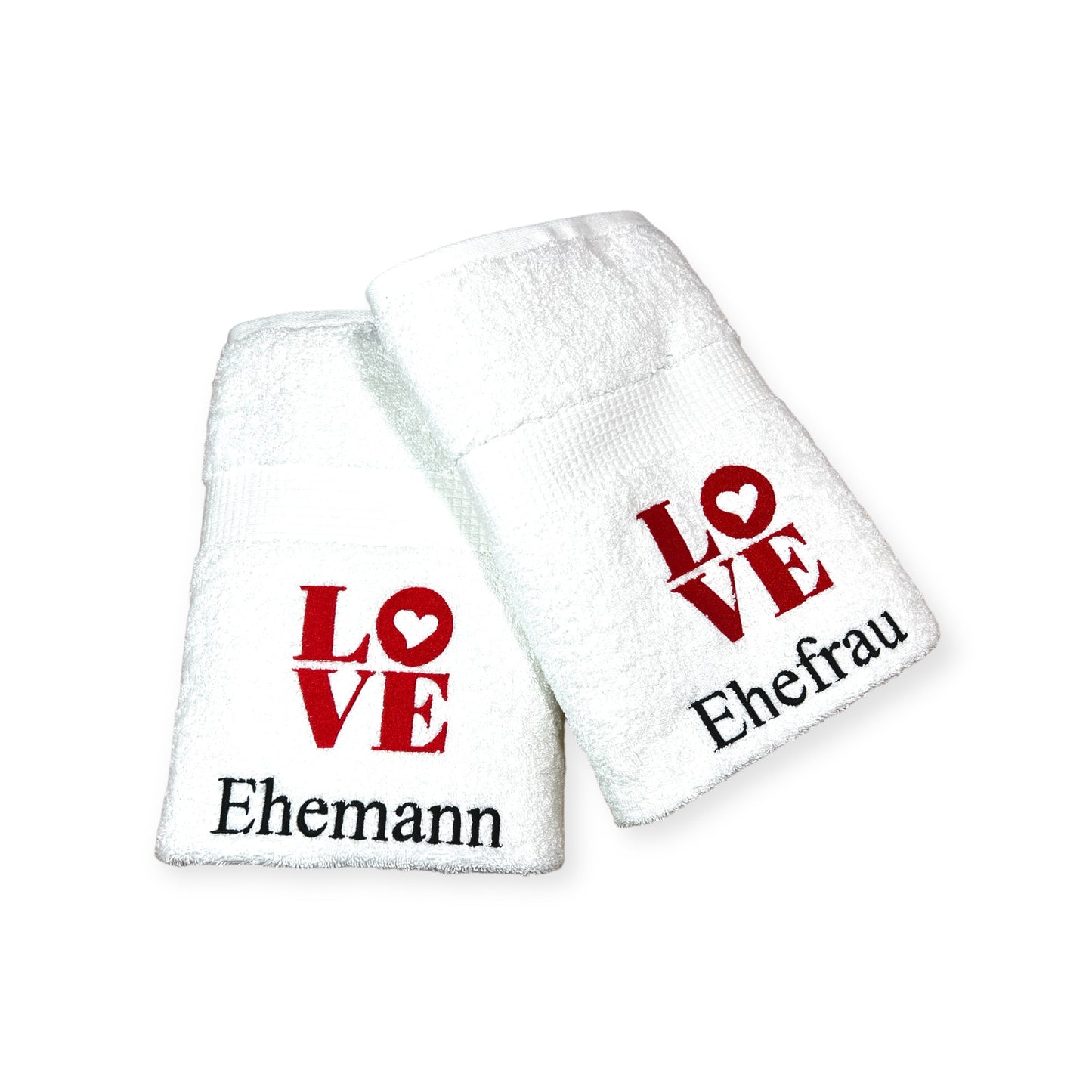 Handtuch mit Namen und LOVE, Sauna, Wellness, Duschtuch