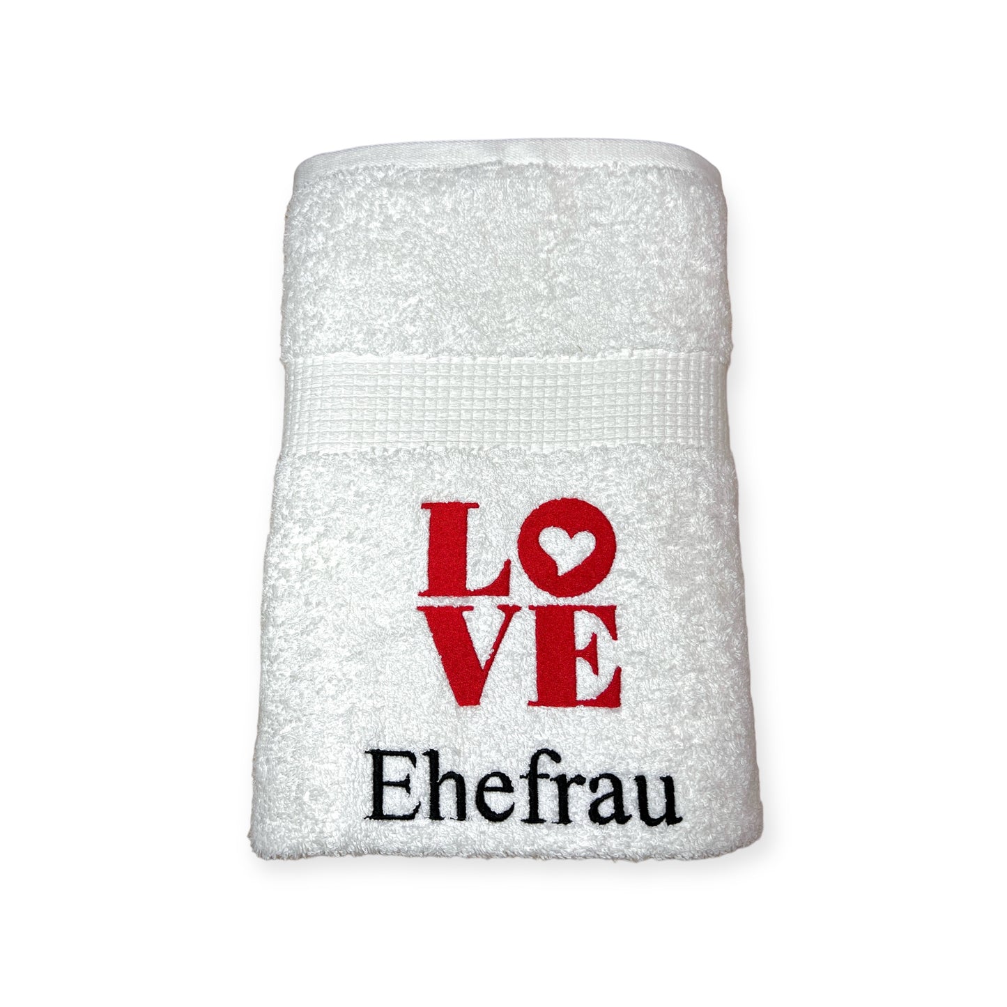 Handtuch mit Namen und LOVE, Sauna, Wellness, Duschtuch