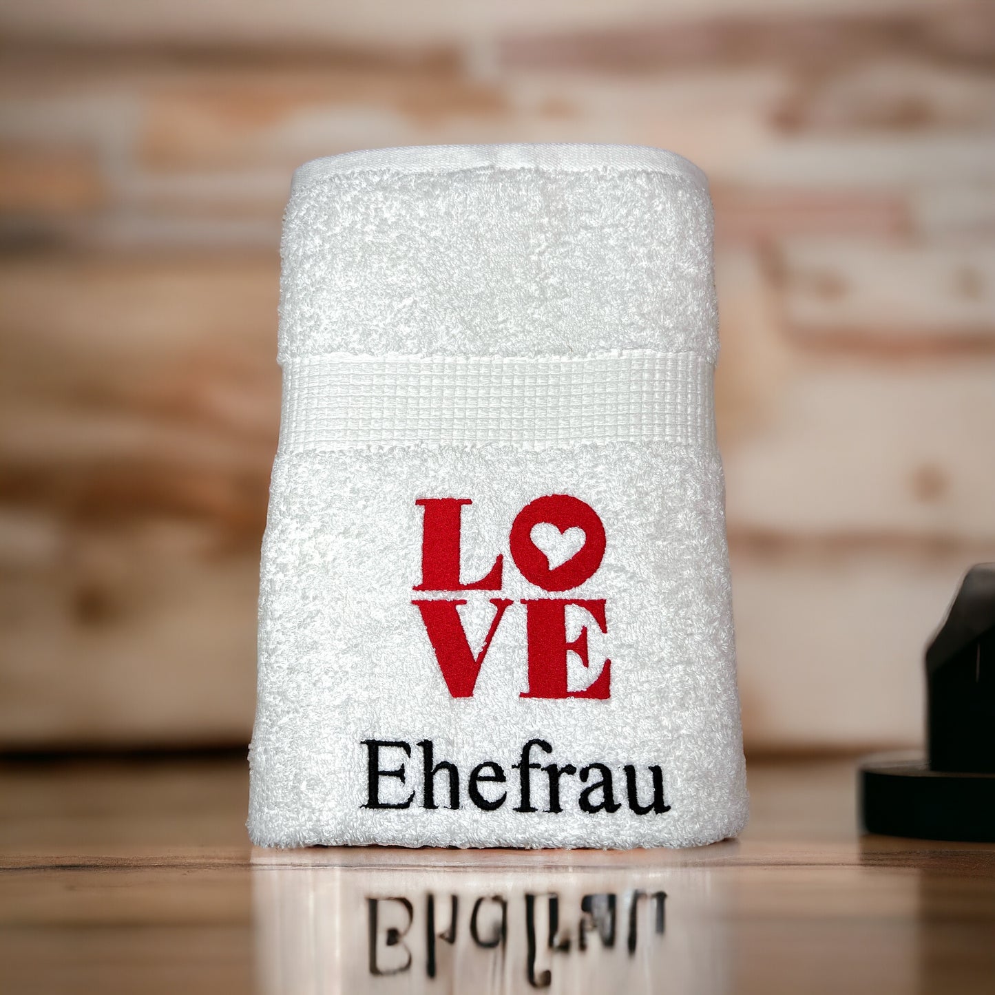 Handtuch mit Namen und LOVE, Sauna, Wellness, Duschtuch