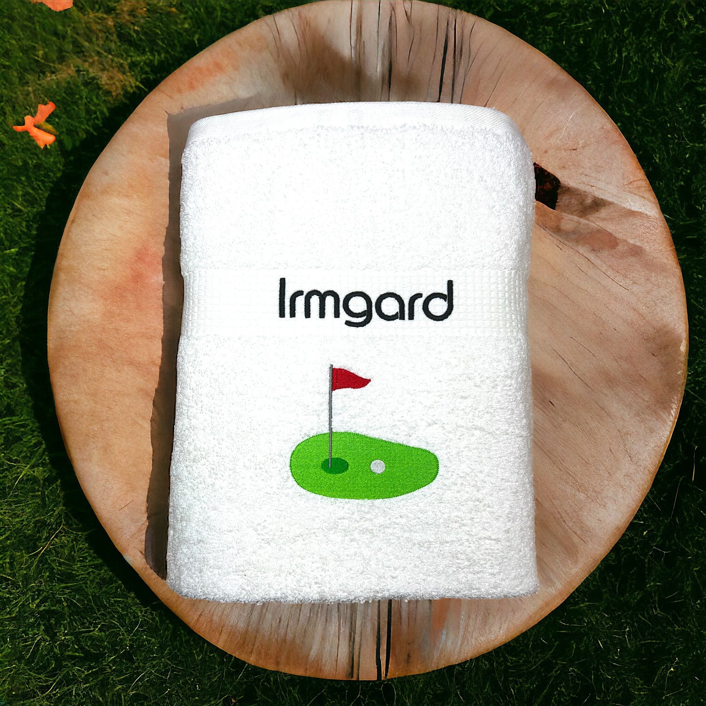 Golf Handtuch mit Name, Handtuch, Sauna, Wellness, Duschtuch, Geschenk