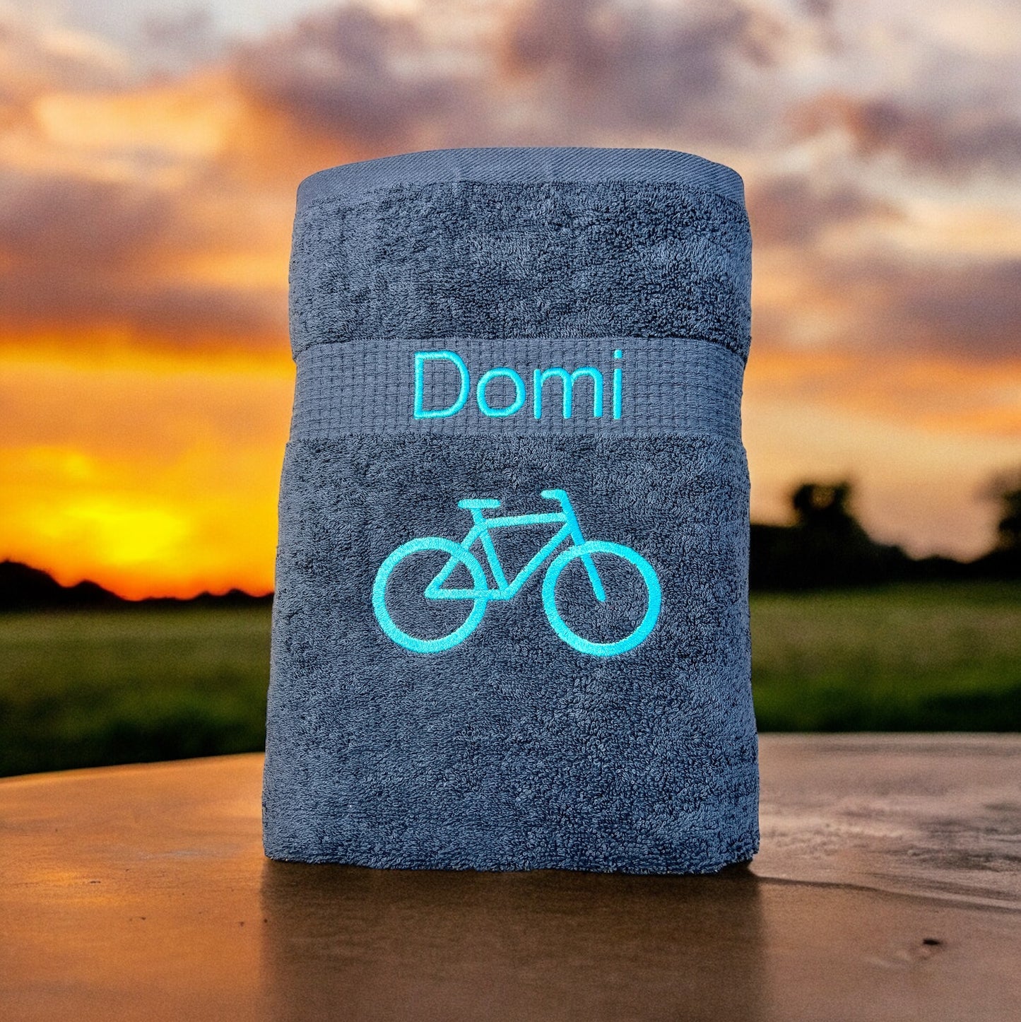 Fahrrad Handtuch mit Name Handtücher Sauna Wellness Duschtuch Sport