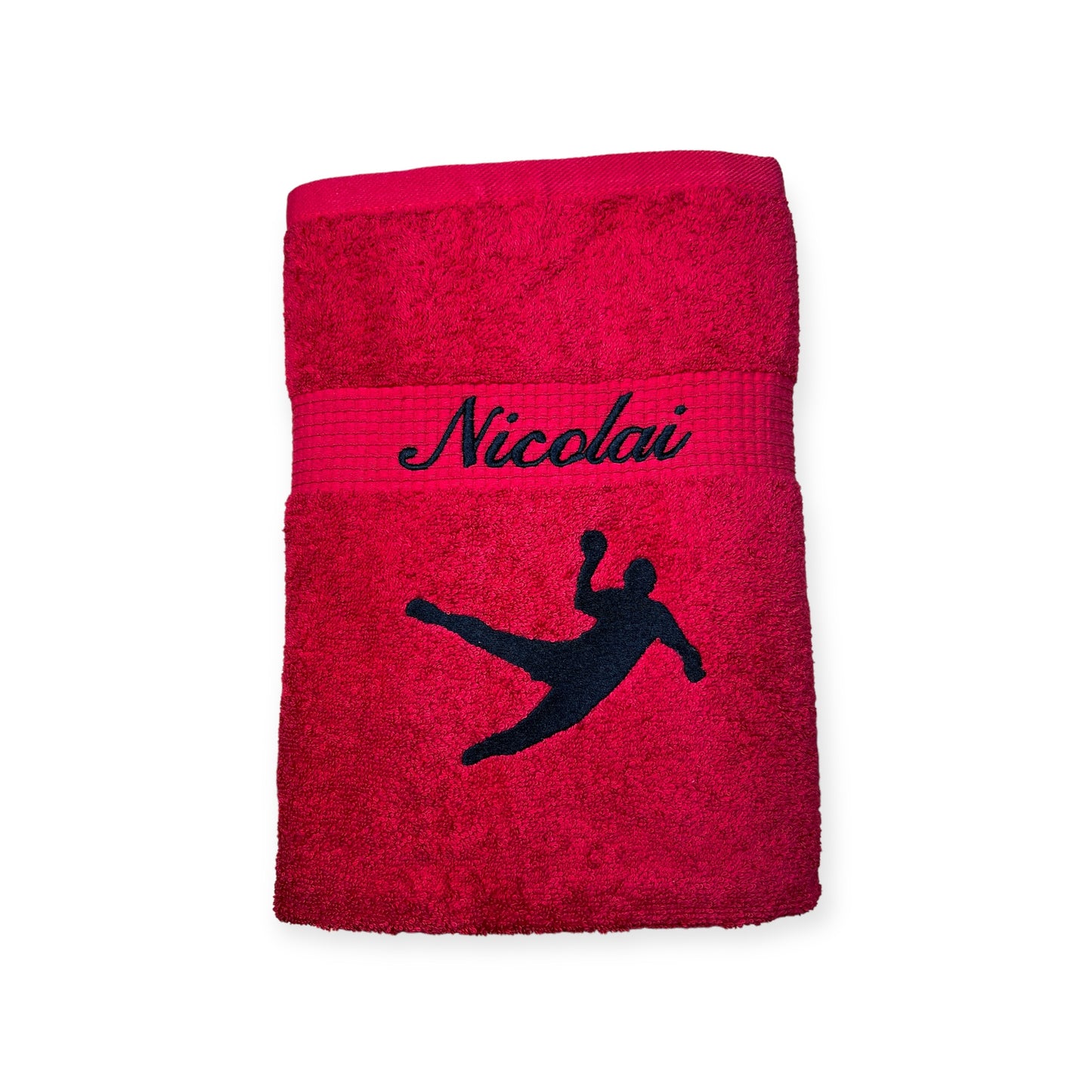Handballer Handtuch mit Name, Duschtuch, Gästehandtuch, Saunahandtuch, schöne Farben
