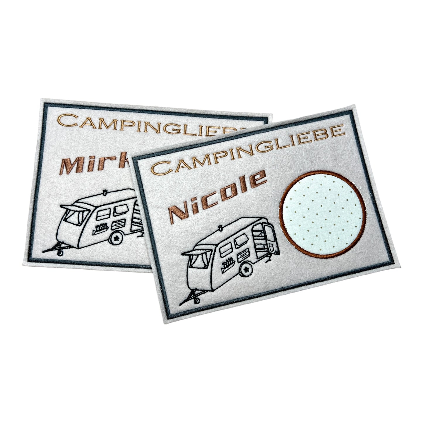 Tassenuntersetzer "Wohnwagen" für Kaffee kleines Geschenk zur Kaffeeeinladung Mug rug
