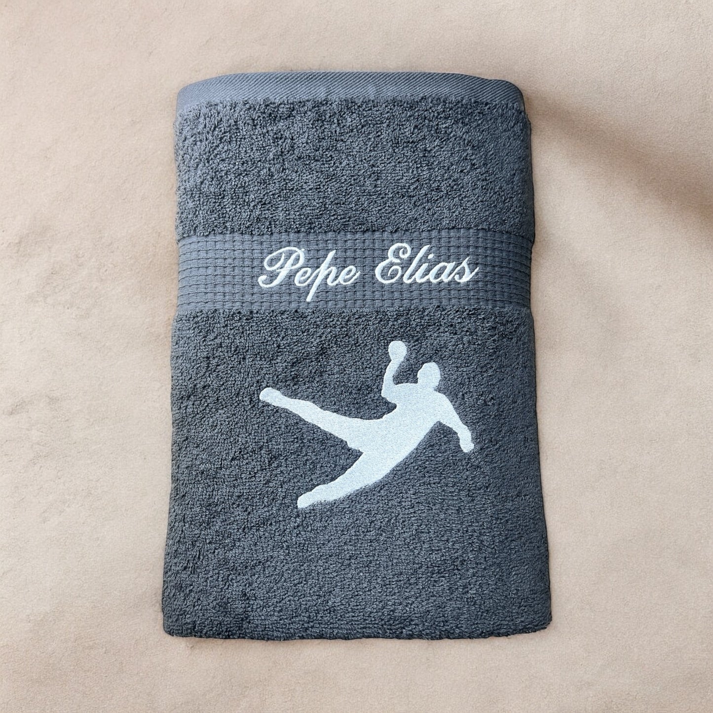 Handballer Handtuch mit Name, Duschtuch, Gästehandtuch, Saunahandtuch, schöne Farben
