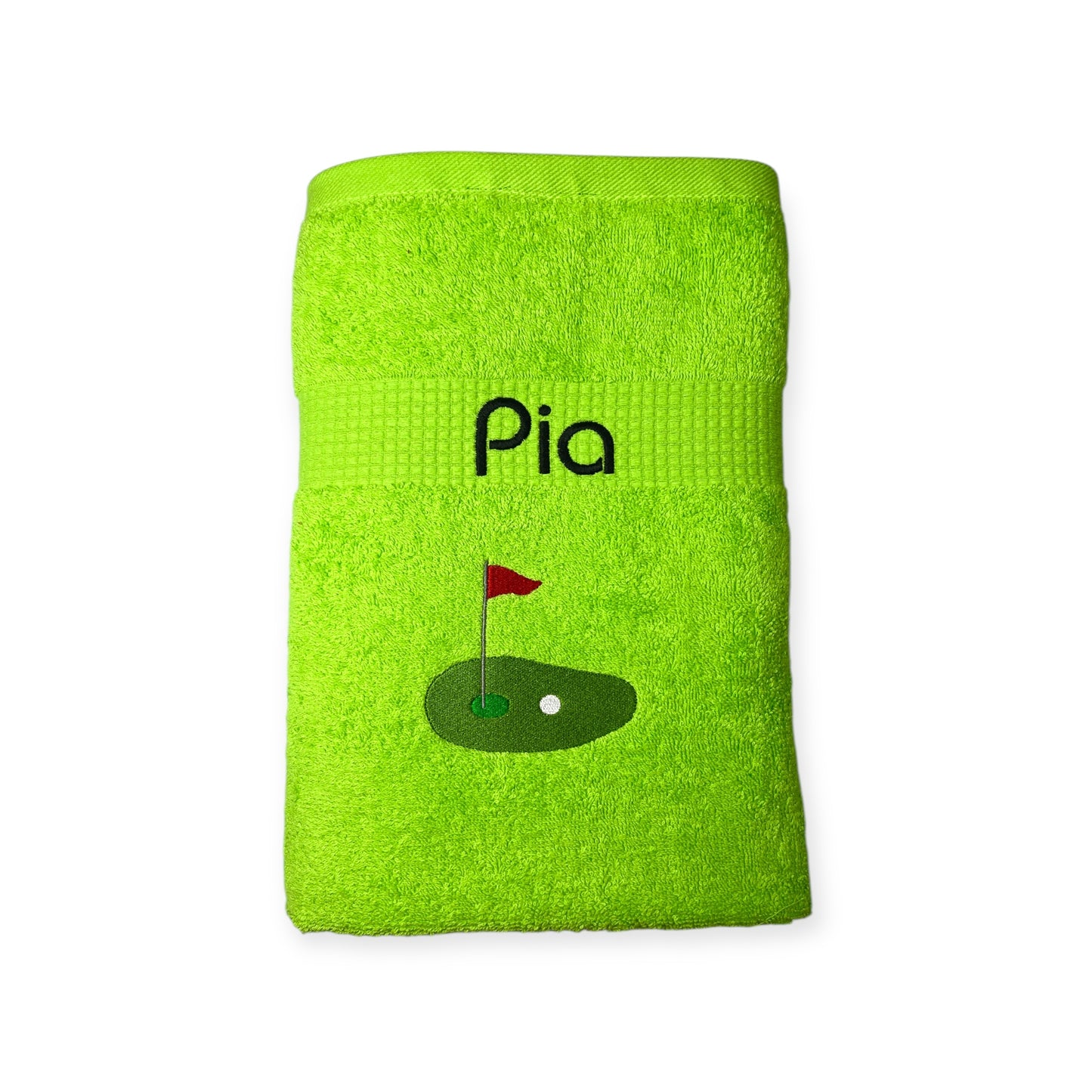 Golf Handtuch mit Name, Handtuch, Sauna, Wellness, Duschtuch, Geschenk