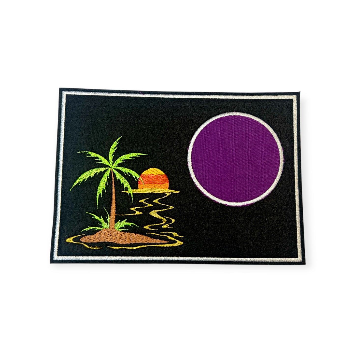 Tassenuntersetzer für Kaffee "Insel/Palme" zur Kaffeeeinladung Mug rug Becher