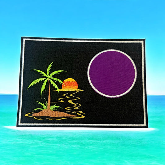 Tassenuntersetzer "Insel" für Kaffee kleines Geschenk zur Kaffeeeinladung Mug rug, personalisierbar