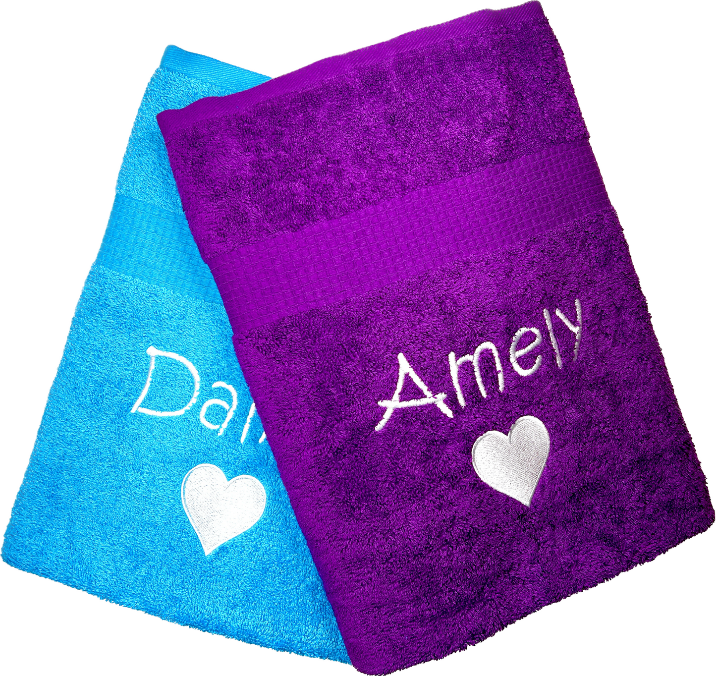 Herz Handtuch mit Name, Handtuch, Sauna, Wellness, Duschtuch, Valentin, Liebe