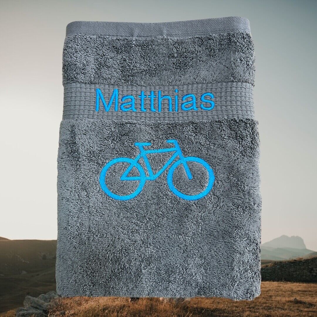 Fahrrad Handtuch mit Name Handtücher Sauna Wellness Duschtuch Sport