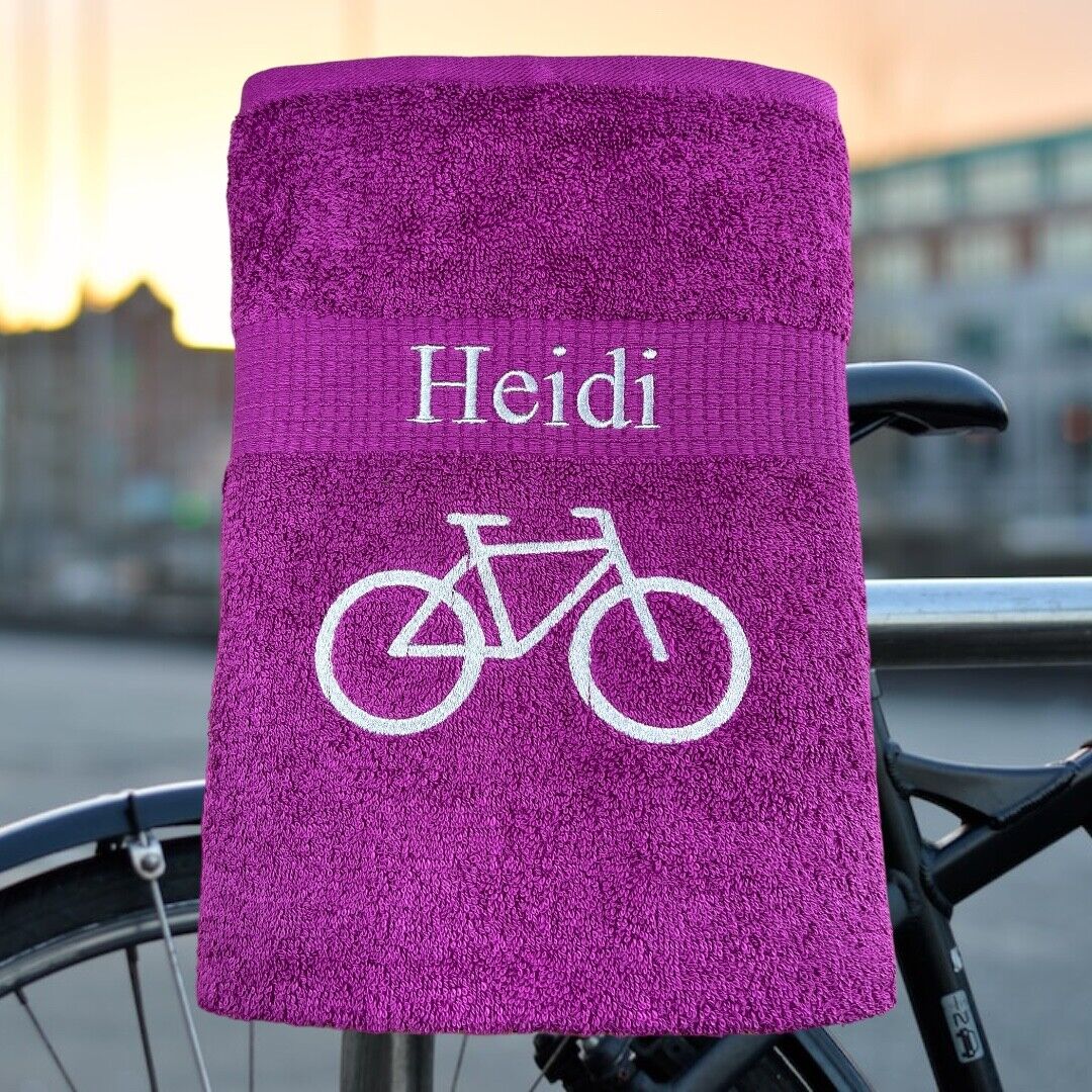 Fahrrad Handtuch mit Name Handtücher Sauna Wellness Duschtuch Sport