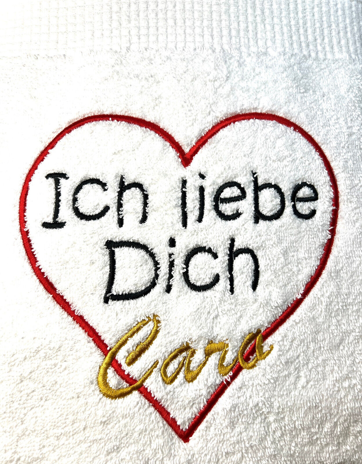 Ich liebe Dich Handtuch mit Name, Handtuch, Wellness, Duschtuch, Valentin, Liebe