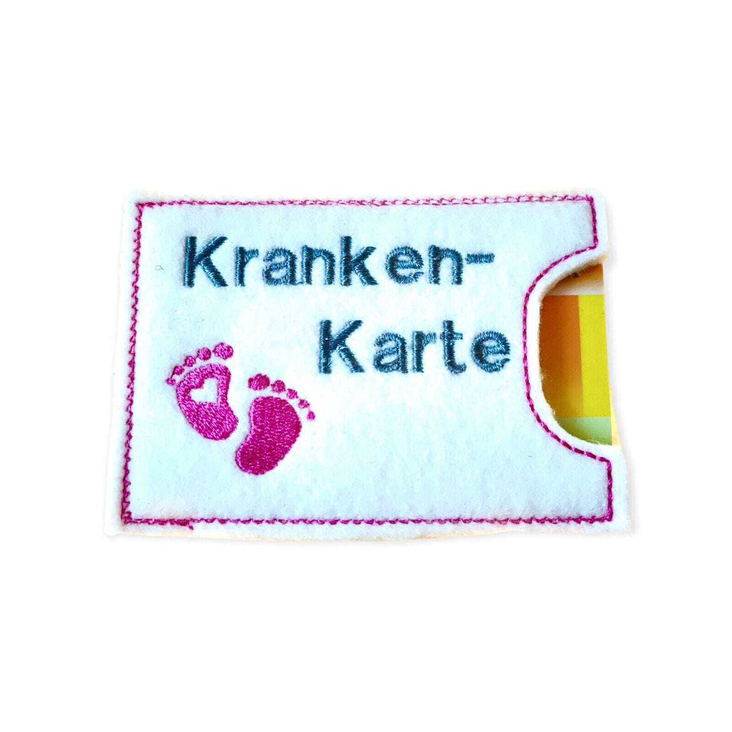 Kartenhülle bestickt nach Wunsch, schönes Geschenk, Krankenkarte, EC-Karte, Filz