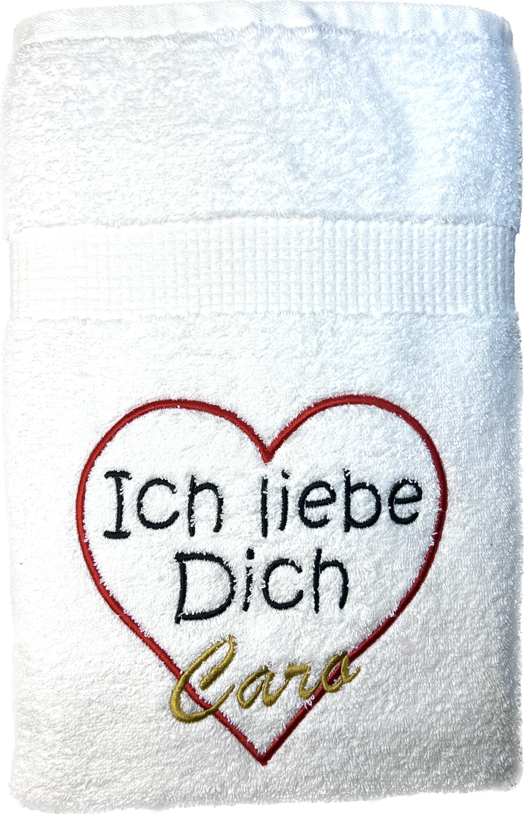 Ich liebe Dich Handtuch mit Name, Handtuch, Wellness, Duschtuch, Valentin, Liebe