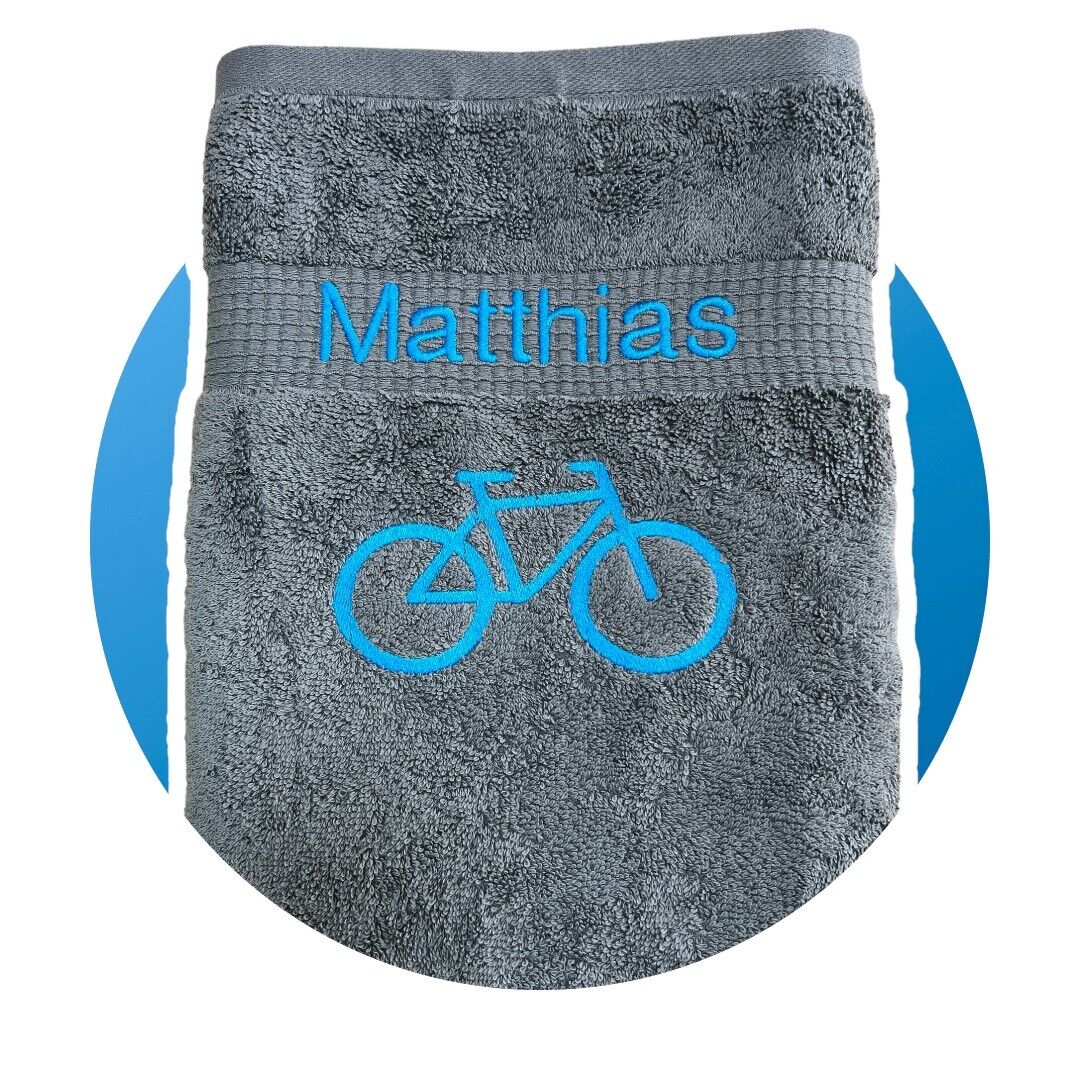 Fahrrad Handtuch mit Name Handtücher Sauna Wellness Duschtuch Sport
