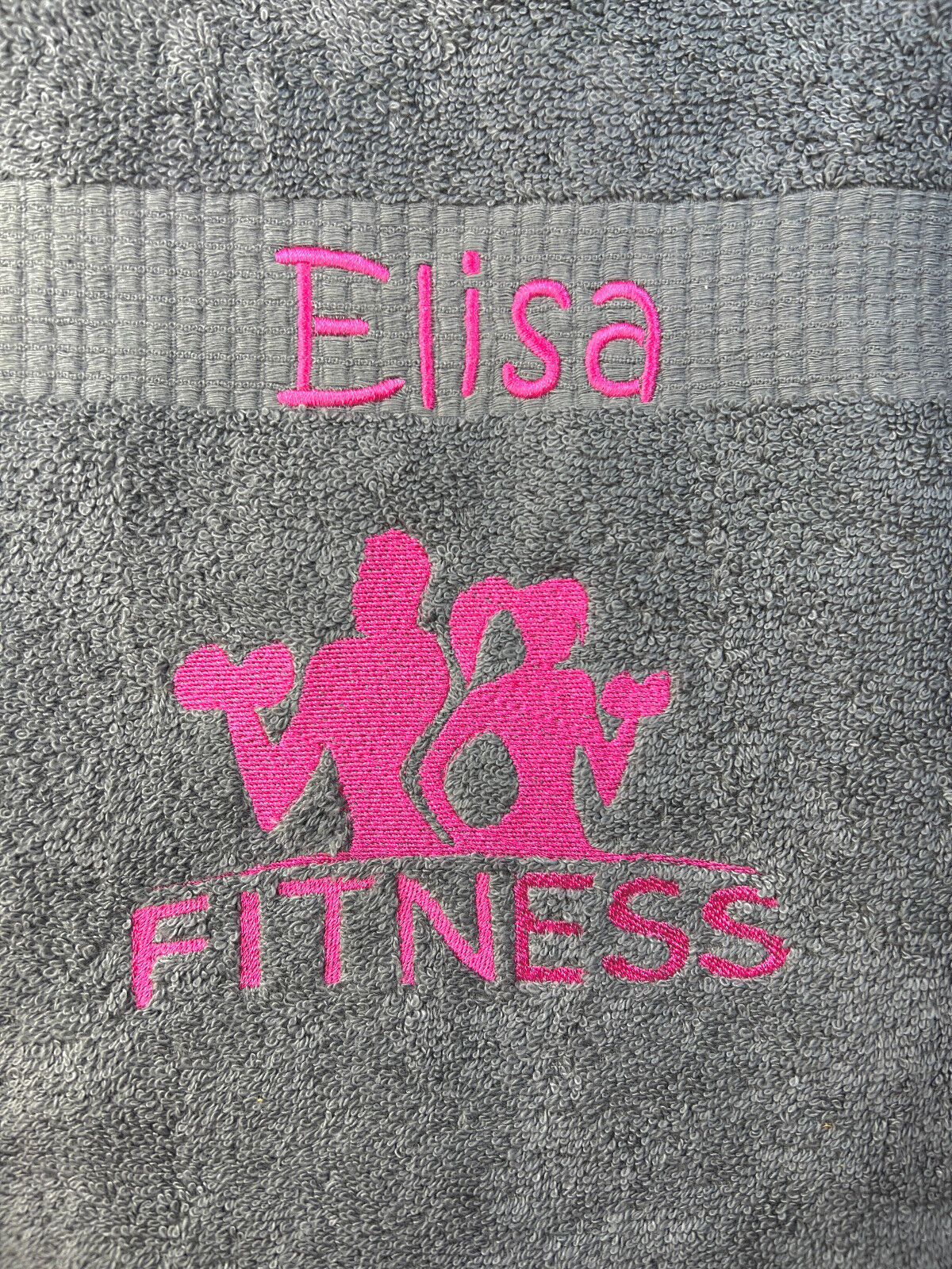 Fitness Handtuch mit Name, 15 verschiedene Farben, Duschen, Sauna, Sport