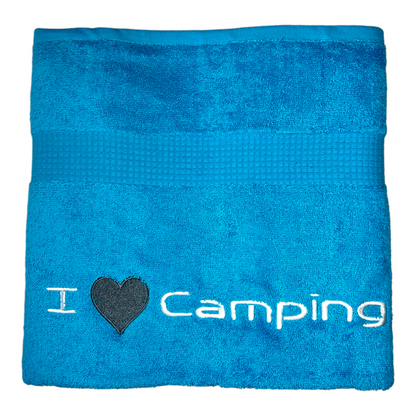 Handtuch I love Camping, Gästehandtuch, Handtuch, Sauna, Wellness, Duschtuch