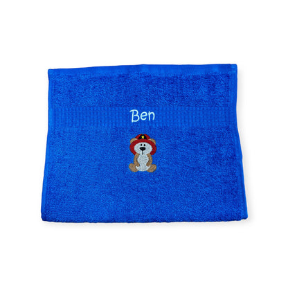 Kinder Handtuch mit Name und Motiv 30x50 cm Kita Kindergarten oder für Unterwegs