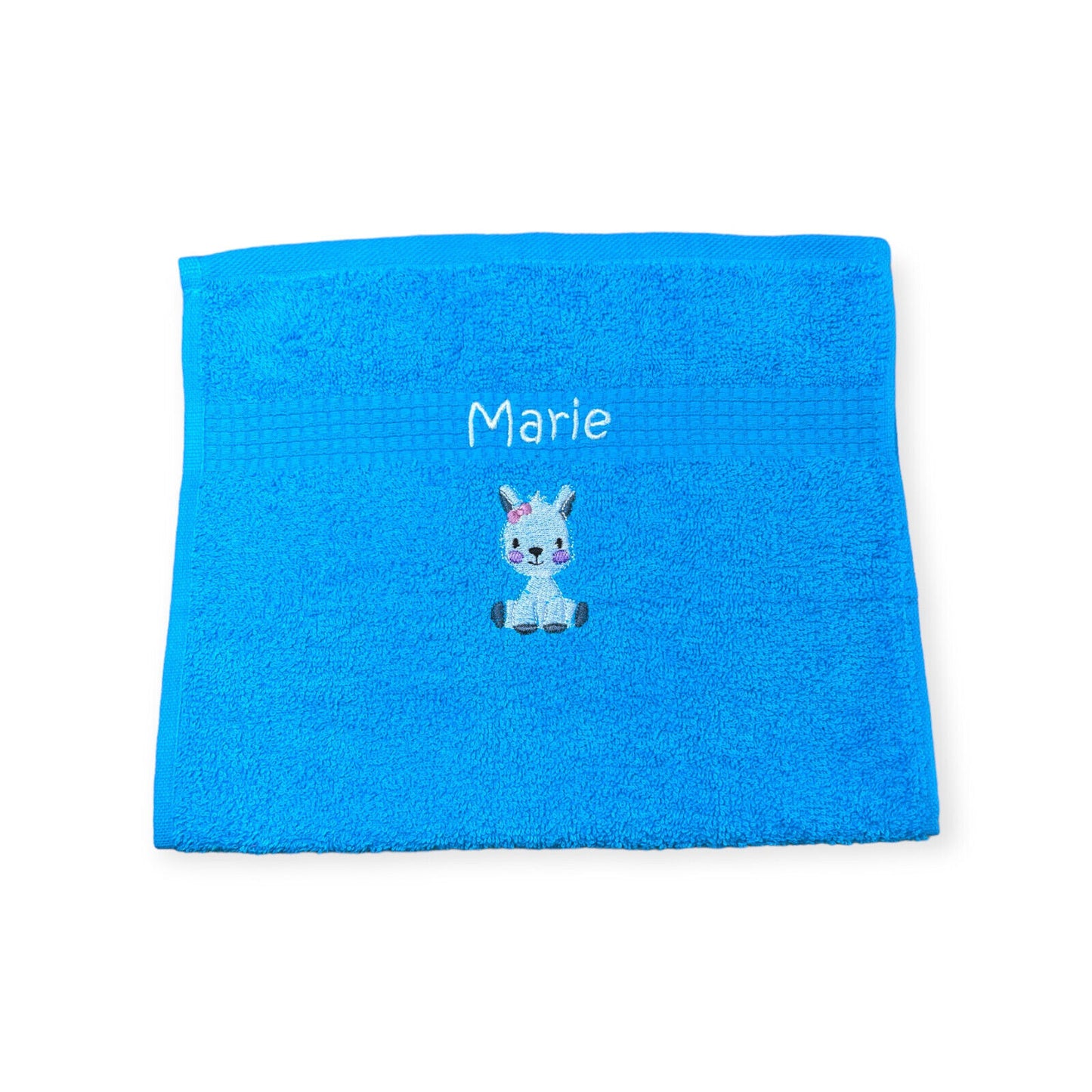 Kinder Handtuch mit Name und Motiv 30x50 cm Kita Kindergarten oder für Unterwegs