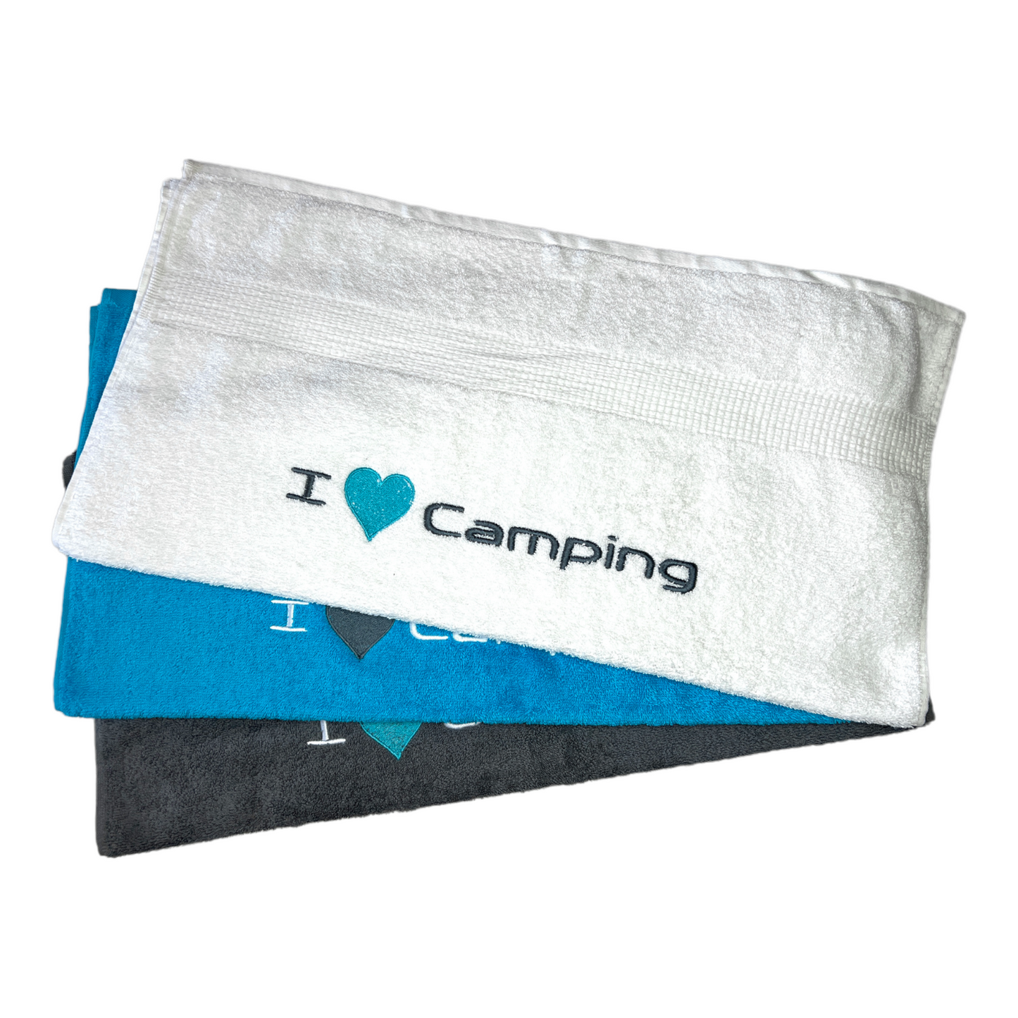 Handtuch I love Camping, Gästehandtuch, Handtuch, Sauna, Wellness, Duschtuch