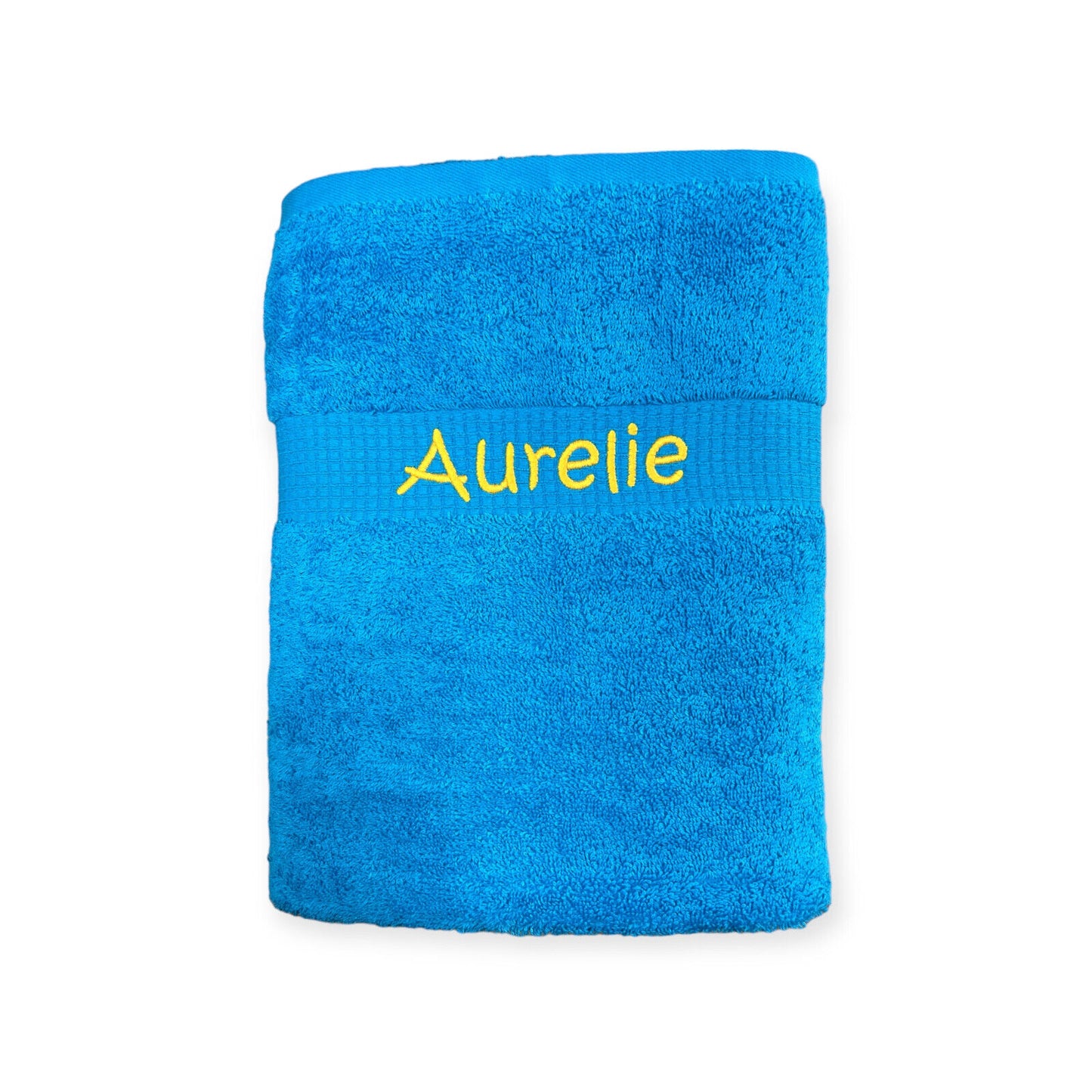Handtuch Set mit Name auf Bordüre bestickt, Duschhandtuch, Gästehandtuch, Sauna