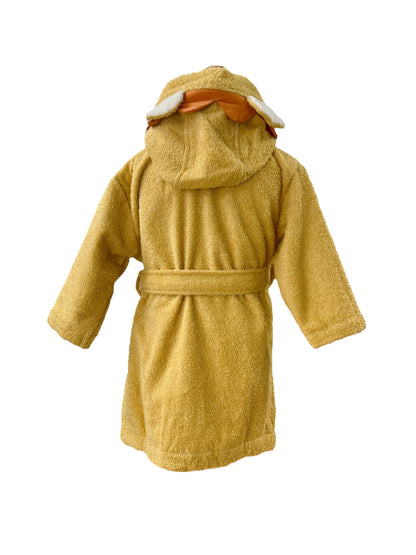 Personalisierter Bademantel „Löwe Leo“ – Ocker, Sterntaler, Kuscheliger Kinderbademantel aus 100% Baumwolle