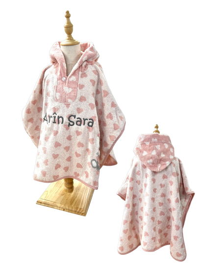 Emmi Esel Girl Badeponcho mit Name personalisiert, rosa, Sterntaler, Badehandtuch