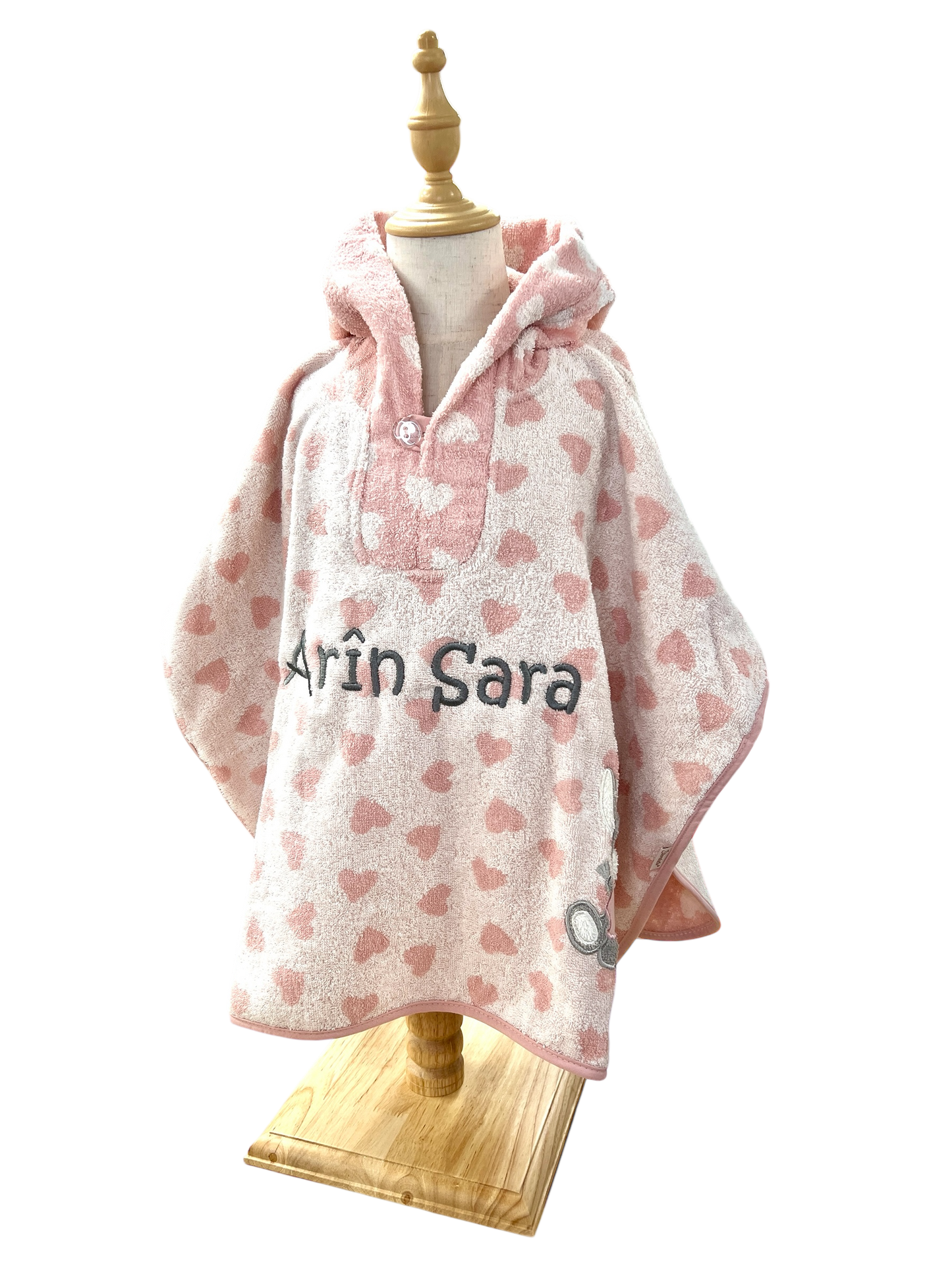 Emmi Esel Girl Badeponcho mit Name personalisiert, rosa, Sterntaler, Badehandtuch